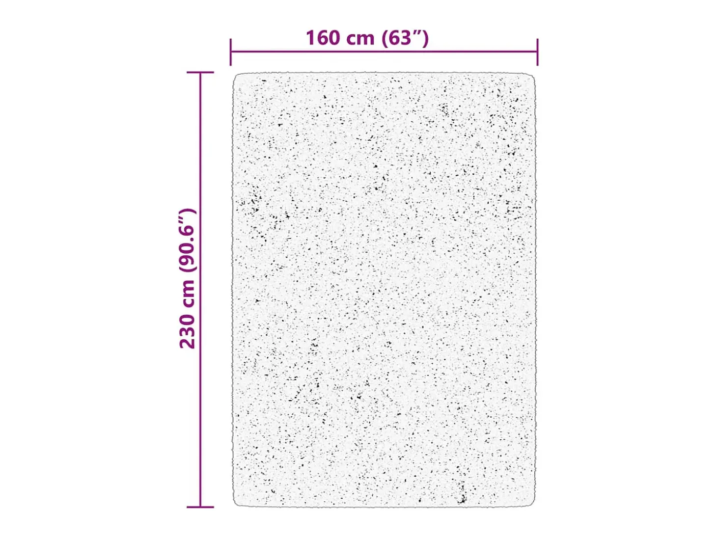 Alfombra HUARTE de pelo corto suave y lavable color crema 160x230 cm