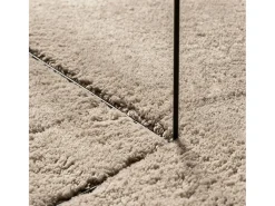 Alfombra HUARTE de pelo corto suave y lavable, color arena, 60x110 cm