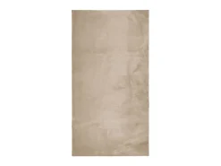 Alfombra HUARTE de pelo corto suave y lavable, color arena, 60x110 cm