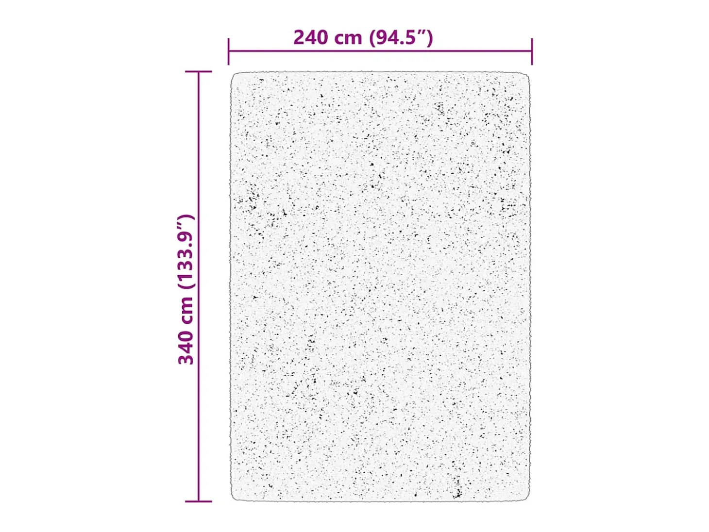 Alfombra HUARTE de pelo corto suave y lavable beige 240x340 cm