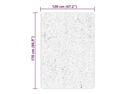 Alfombra HUARTE de pelo corto suave y lavable en color crema 120x170 cm