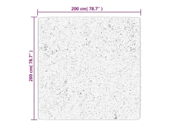 Alfombra HUARTE de pelo corto suave y lavable en gris 200x200 cm