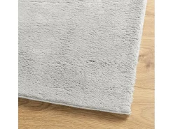 Alfombra HUARTE de pelo corto suave y lavable en gris 200x200 cm