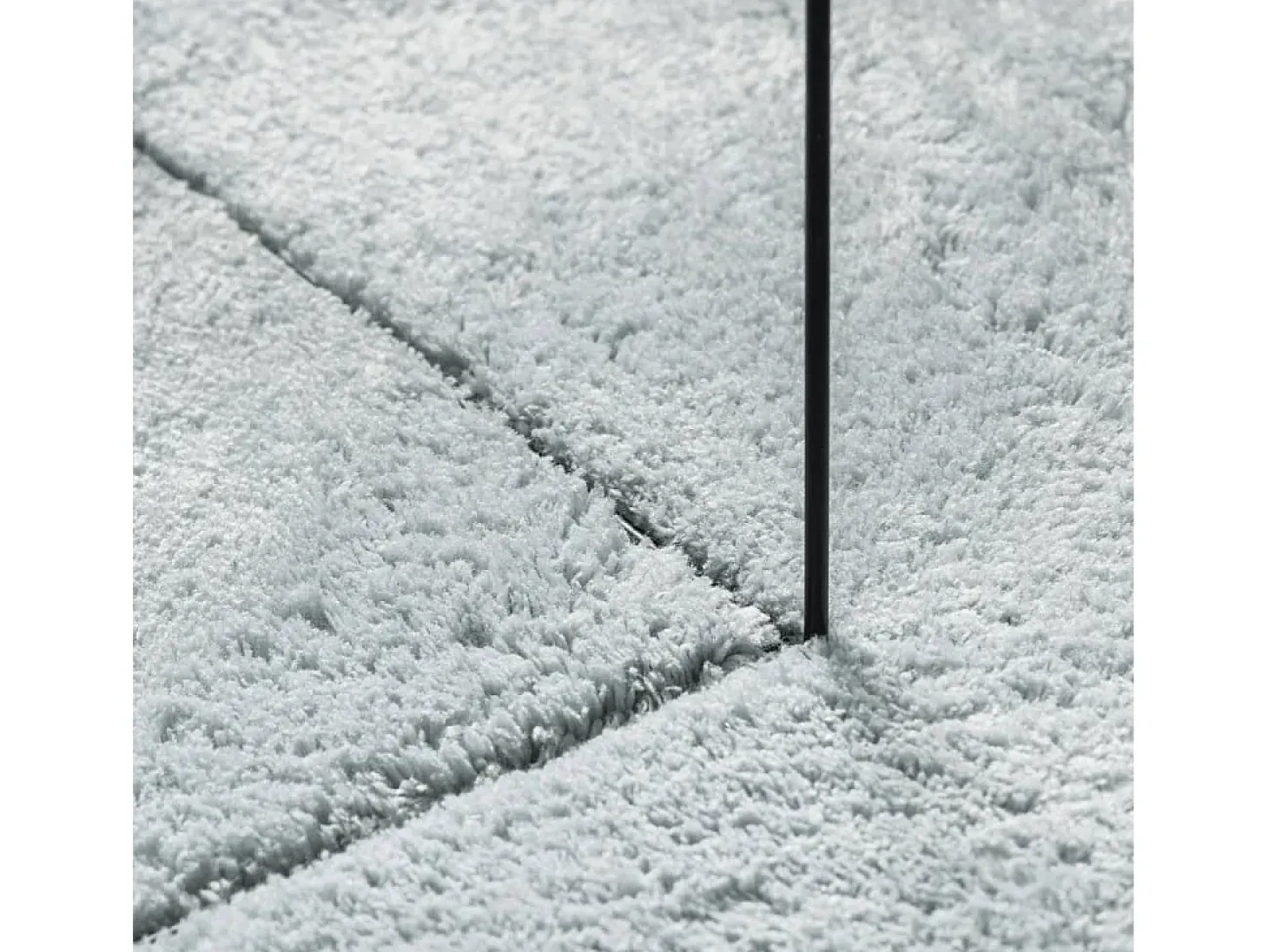 Alfombra HUARTE de pelo corto suave y lavable azul 160x160 cm