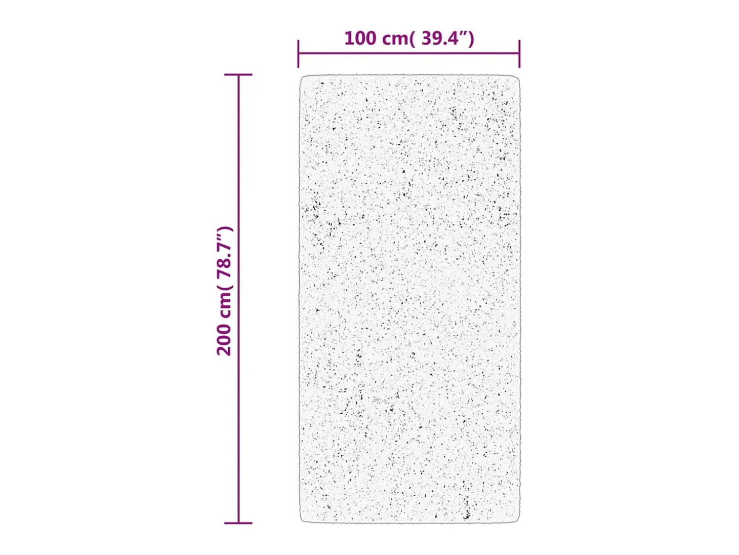 Alfombra HUARTE de pelo corto suave y lavable en gris 100x200 cm