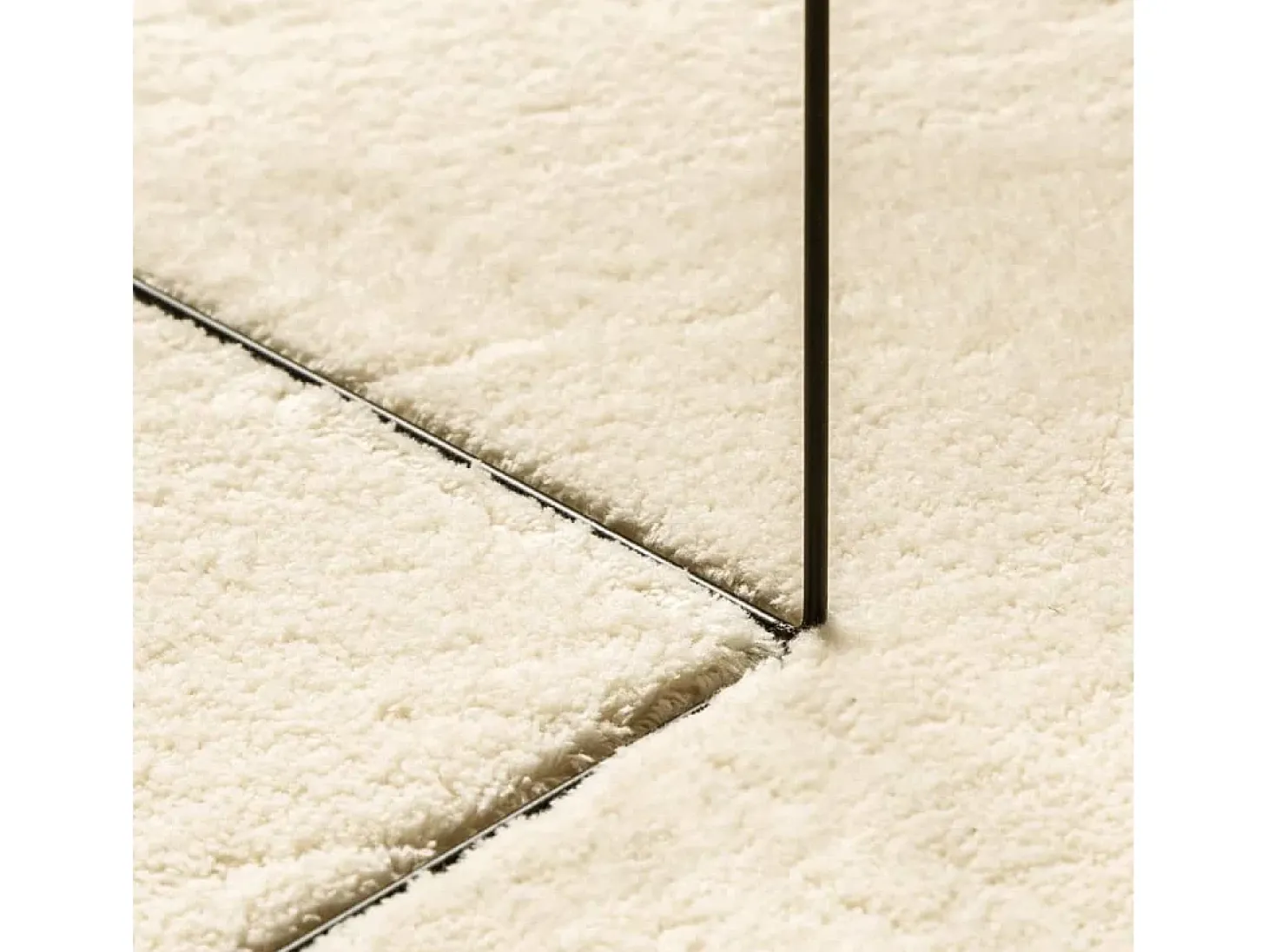 Alfombra HUARTE de pelo corto suave y lavable color crema Ø 200 cm
