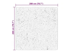Alfombra HUARTE de pelo corto suave y lavable color crema 200x200 cm