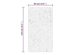 Alfombra HUARTE de pelo corto suave y lavable en gris 60x110 cm