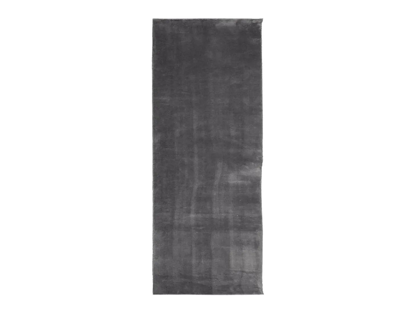 Alfombra HUARTE de pelo corto suave y lavable en color antracita 80x200cm