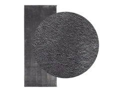 Alfombra HUARTE de pelo corto suave y lavable en color antracita 80x200cm