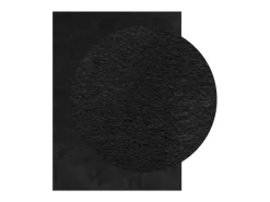 Alfombra HUARTE de pelo corto suave y lavable negra 160x230 cm