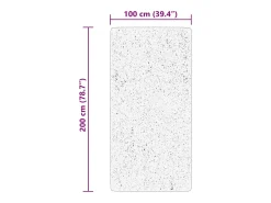 Alfombra HUARTE de pelo corto suave y lavable beige 100x200 cm