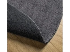 Alfombra HUARTE de pelo corto suave y lavable en color antracita Ø 200 cm