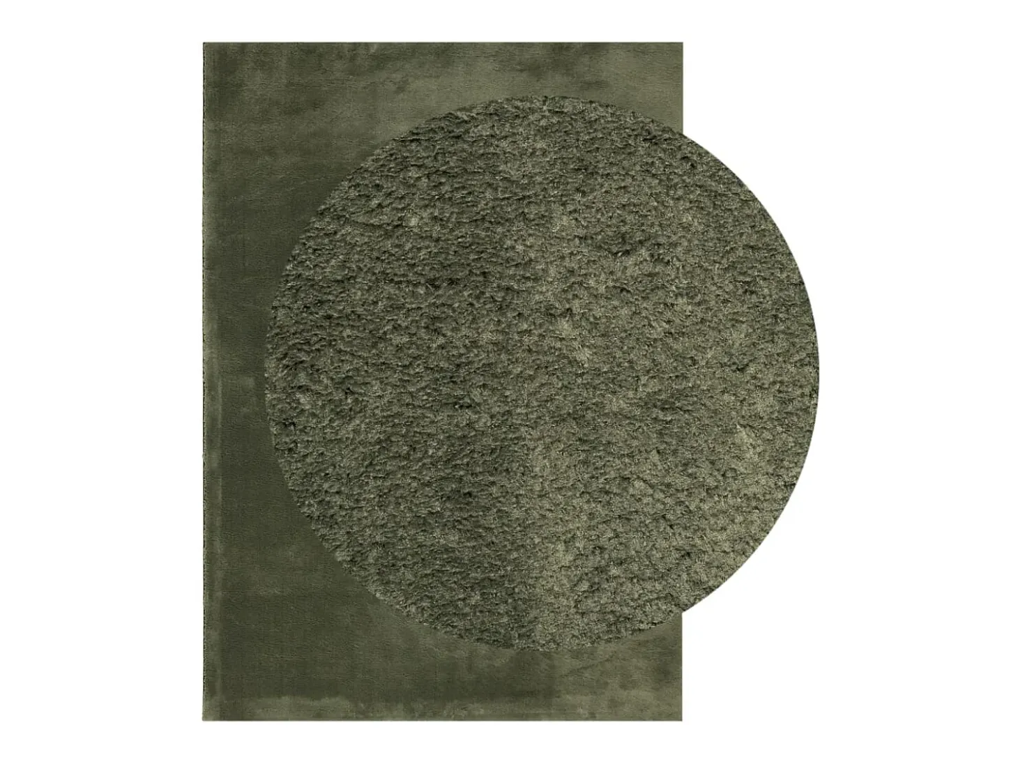 Alfombra HUARTE de pelo corto suave y lavable color verde bosque 240x340 cm