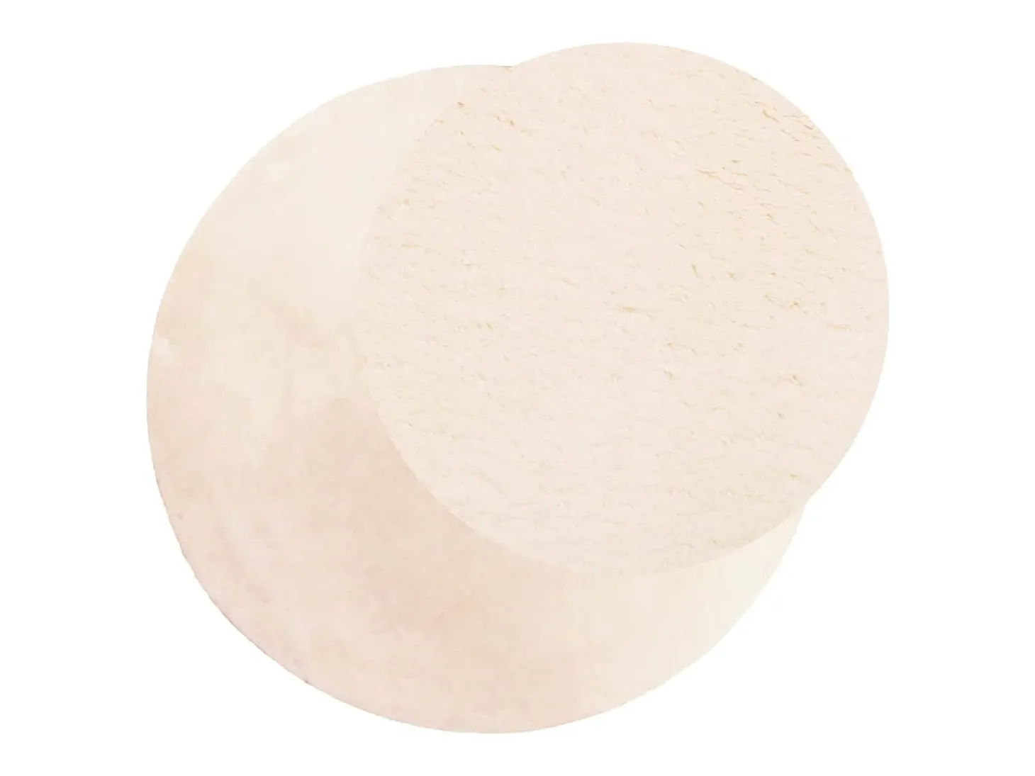 Alfombra HUARTE de pelo corto suave y lavable en color beige Ø 100 cm