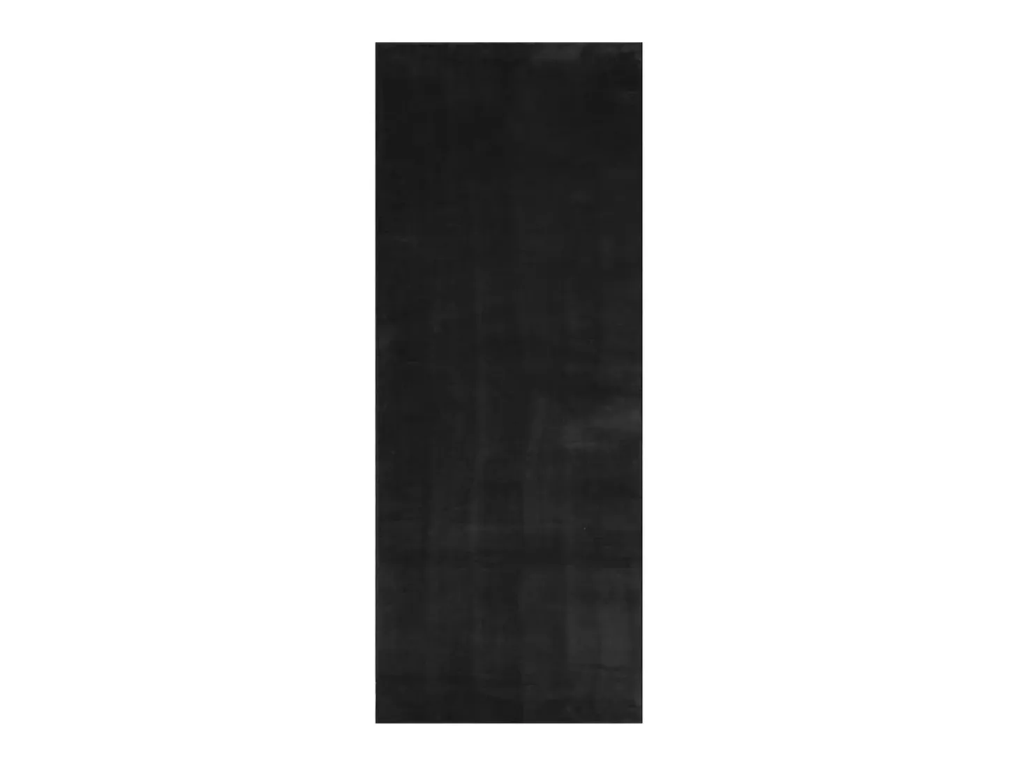 Alfombra HUARTE de pelo corto suave y lavable negra 80x200 cm