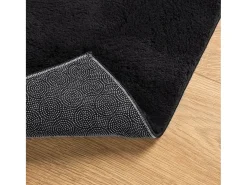 Alfombra HUARTE de pelo corto suave y lavable negra 80x200 cm