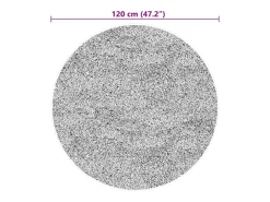 Alfombra HUARTE de pelo corto suave y lavable en color beige, Ø 120 cm
