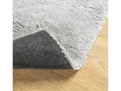 Alfombra HUARTE de pelo corto suave y lavable en gris 80x150 cm