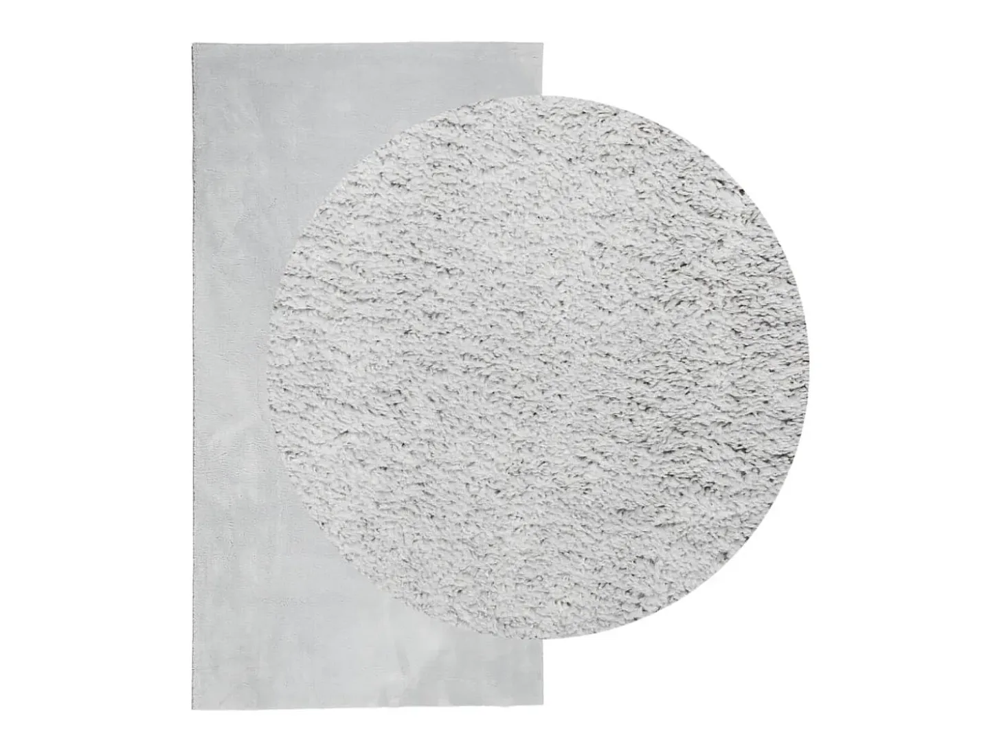 Alfombra HUARTE de pelo corto suave y lavable en gris 80x150 cm