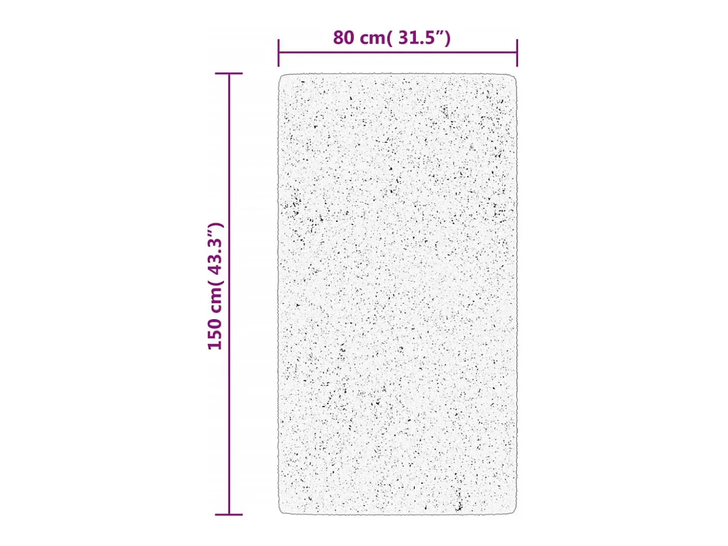 Alfombra HUARTE de pelo corto suave y lavable en gris 80x150 cm