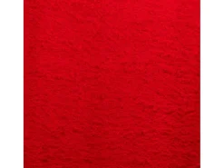 Alfombra HUARTE de pelo corto suave y lavable roja 160x160 cm