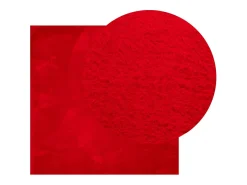Alfombra HUARTE de pelo corto suave y lavable roja 160x160 cm