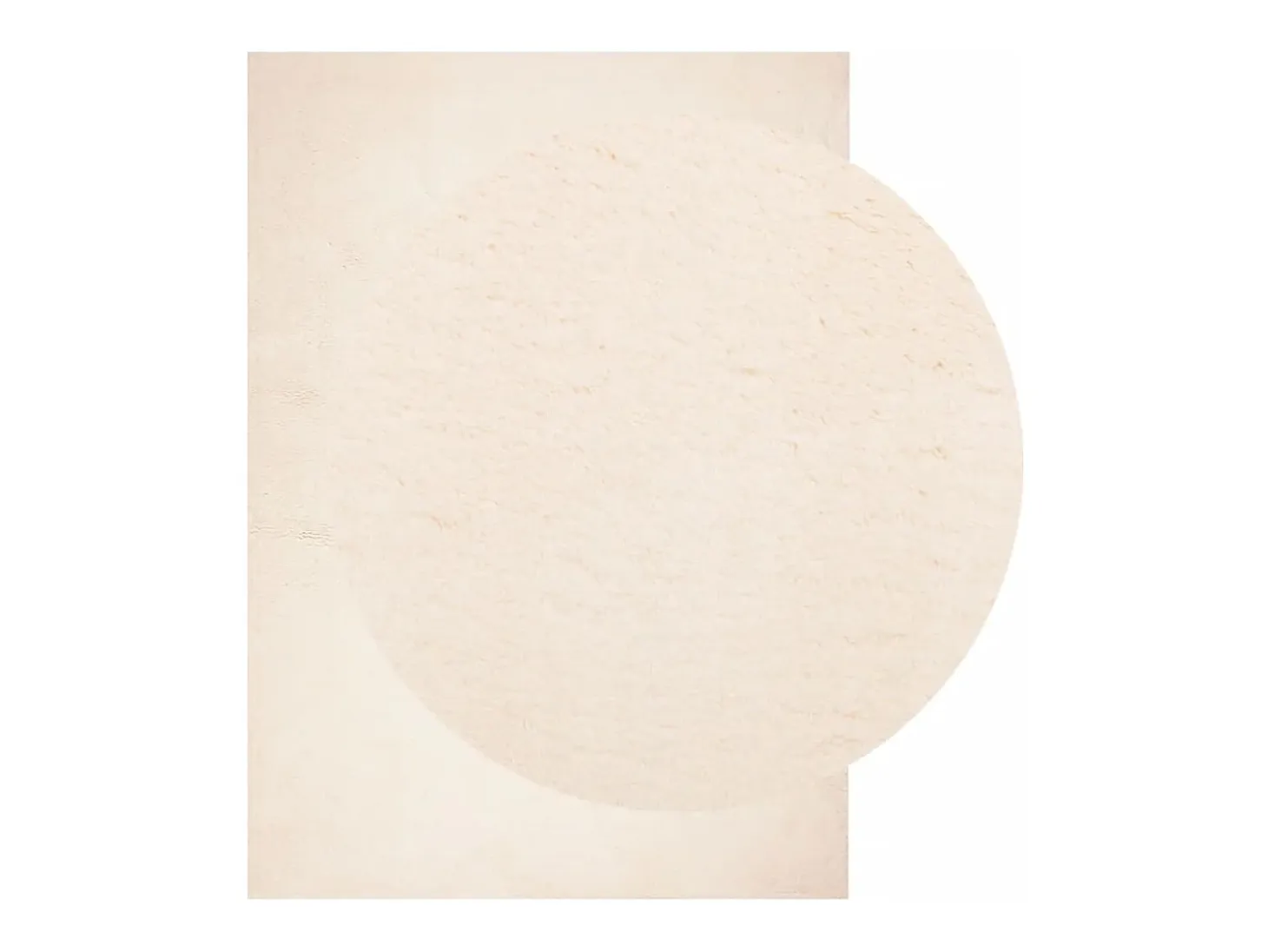 Alfombra HUARTE de pelo corto suave y lavable beige 160x230 cm