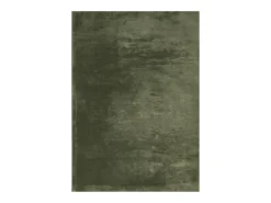 Alfombra HUARTE de pelo corto suave lavable verde bosque 140x200 cm