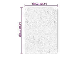 Alfombra HUARTE de pelo corto suave lavable verde bosque 140x200 cm