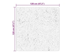 Alfombra HUARTE de pelo corto suave y lavable color crema 120x120 cm