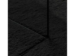 Alfombra HUARTE de pelo corto suave y lavable negra 240x240 cm