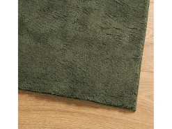 Alfombra HUARTE de pelo corto suave y lavable color verde bosque 120x120 cm