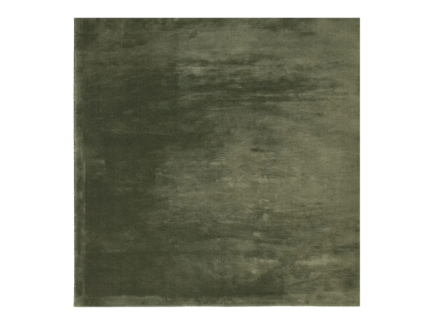 Alfombra HUARTE de pelo corto suave y lavable color verde bosque 120x120 cm