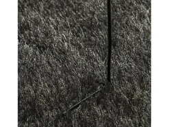Alfombra ISTAN de pelo largo, aspecto antracita brillante, 100x200 cm