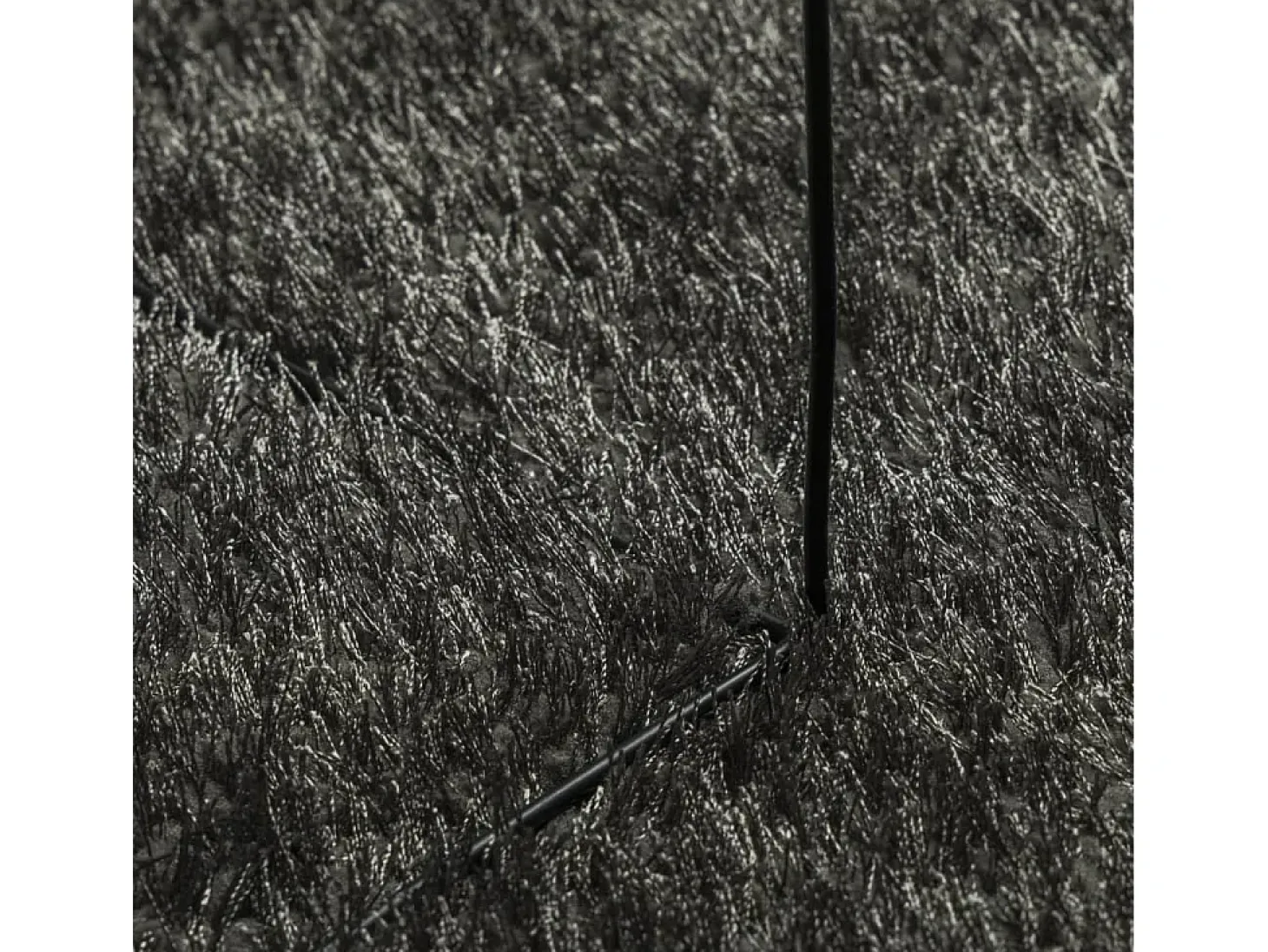 Alfombra ISTAN de pelo largo, aspecto antracita brillante, 100x200 cm