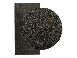 Alfombra ISTAN de pelo largo, aspecto antracita brillante, 100x200 cm