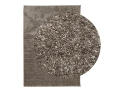 Alfombra ISTAN de pelo largo, aspecto gris brillante, 160x230 cm