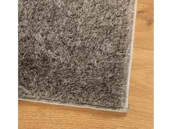 Alfombra ISTAN de pelo largo, aspecto gris brillante, 120x170 cm