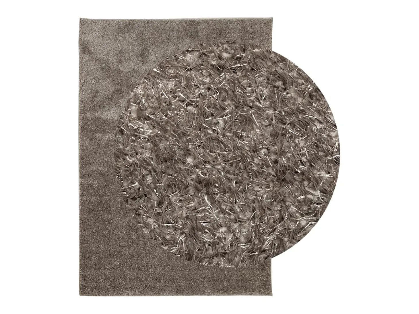 Alfombra ISTAN de pelo largo, aspecto gris brillante, 120x170 cm