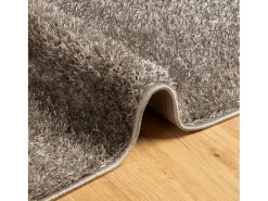 Alfombra ISTAN de pelo largo, aspecto gris brillante, 120x170 cm