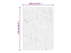 Alfombra IZA de pelo corto de estilo escandinavo en color antracita 120x170 cm