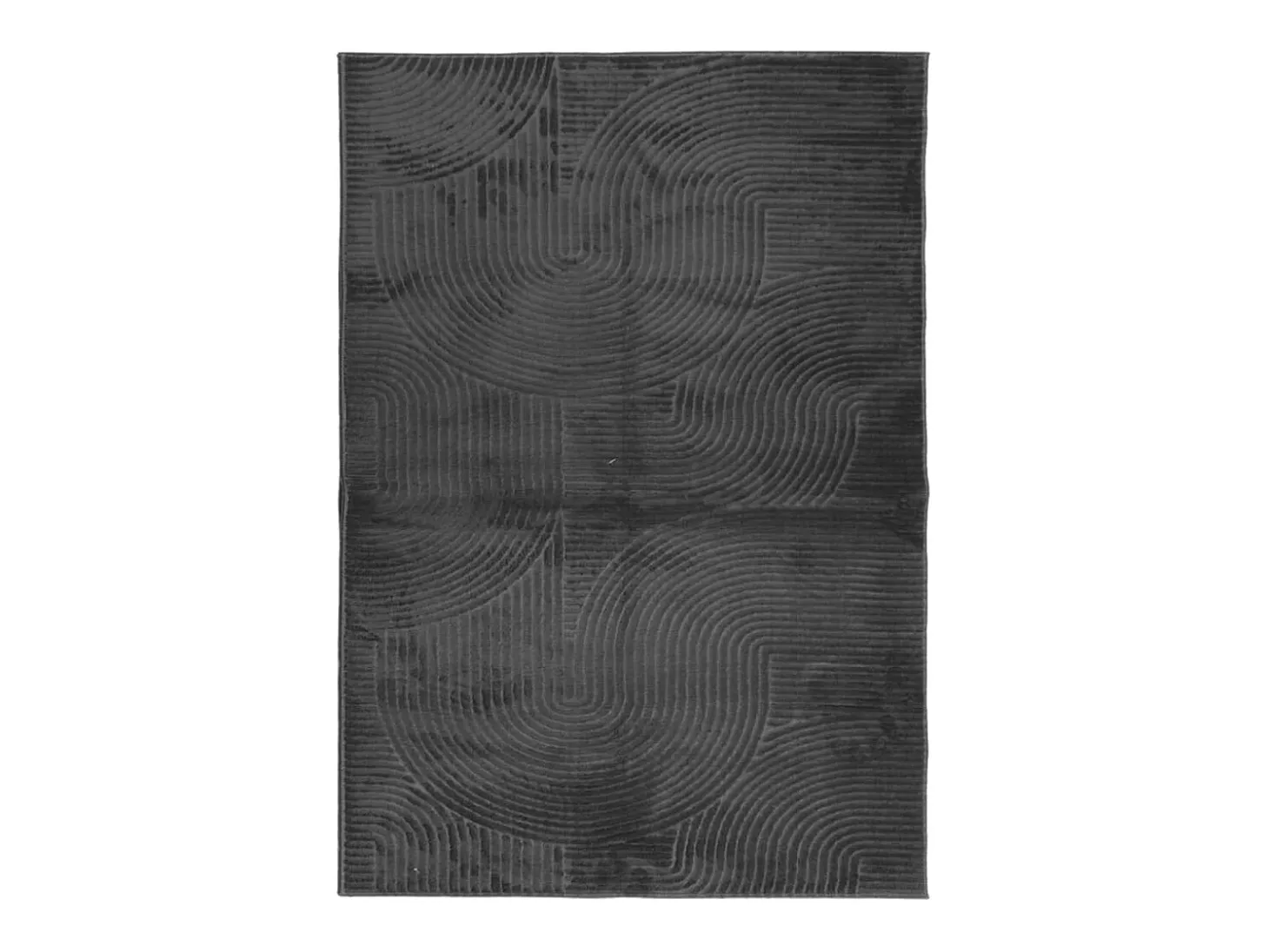 Alfombra IZA de pelo corto de estilo escandinavo en color antracita 120x170 cm