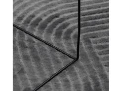 Alfombra IZA de pelo corto de estilo escandinavo en color antracita 240x340 cm