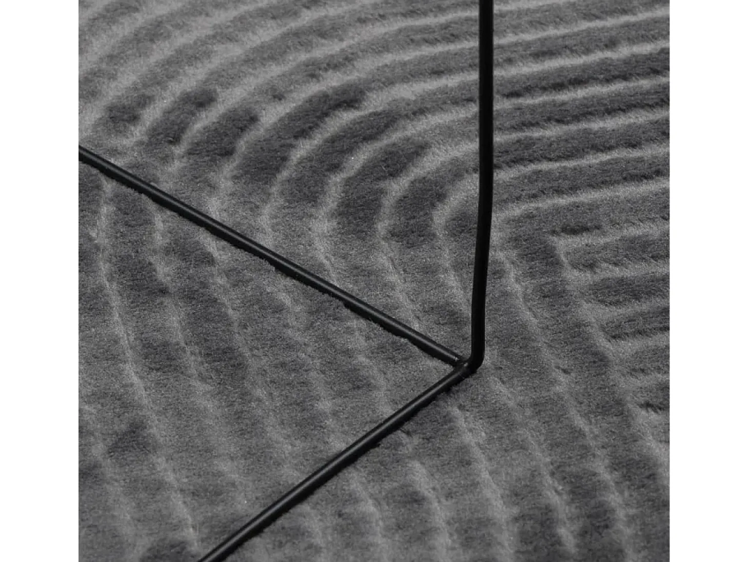 Alfombra IZA de pelo corto de estilo escandinavo en color antracita 240x340 cm