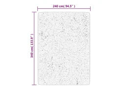Alfombra IZA de pelo corto de estilo escandinavo en color antracita 240x340 cm