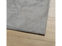 Alfombra IZA de pelo corto de estilo escandinavo en gris 200x280 cm