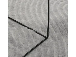 Alfombra IZA de pelo corto de estilo escandinavo en gris 200x280 cm