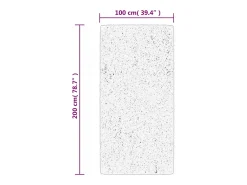 Alfombra IZA de pelo corto de estilo escandinavo en color antracita 100x200 cm