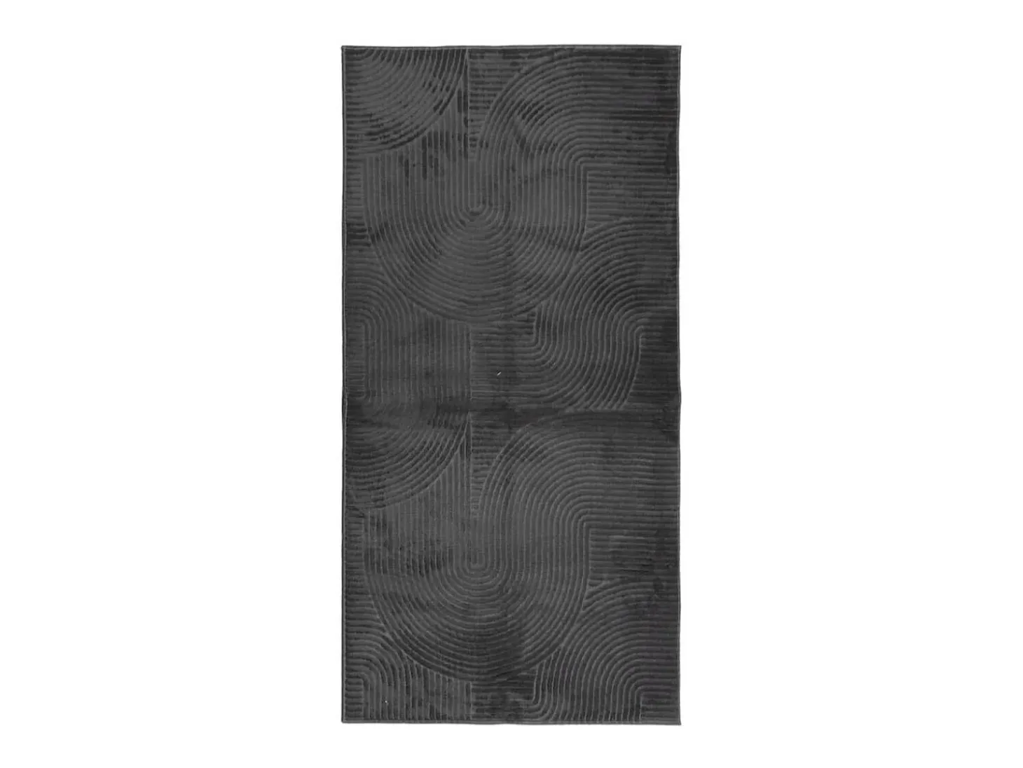 Alfombra IZA de pelo corto de estilo escandinavo en color antracita 100x200 cm